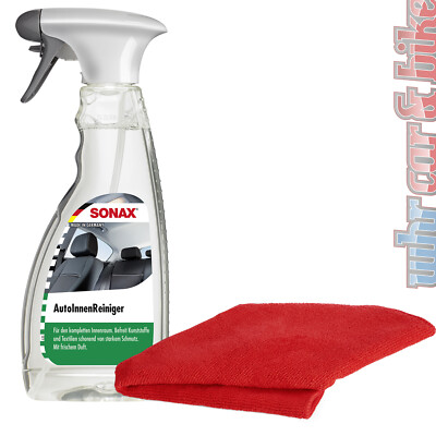 Sonax Auto Innenreiniger Geruchsentferner 500ml inkl. Mikrofasertuch 