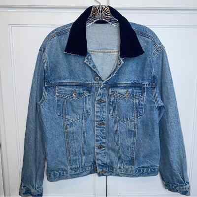 J. Galt Jean Jacket Sz Small Classic Trucker Corduroy Collar Brandy Melville
