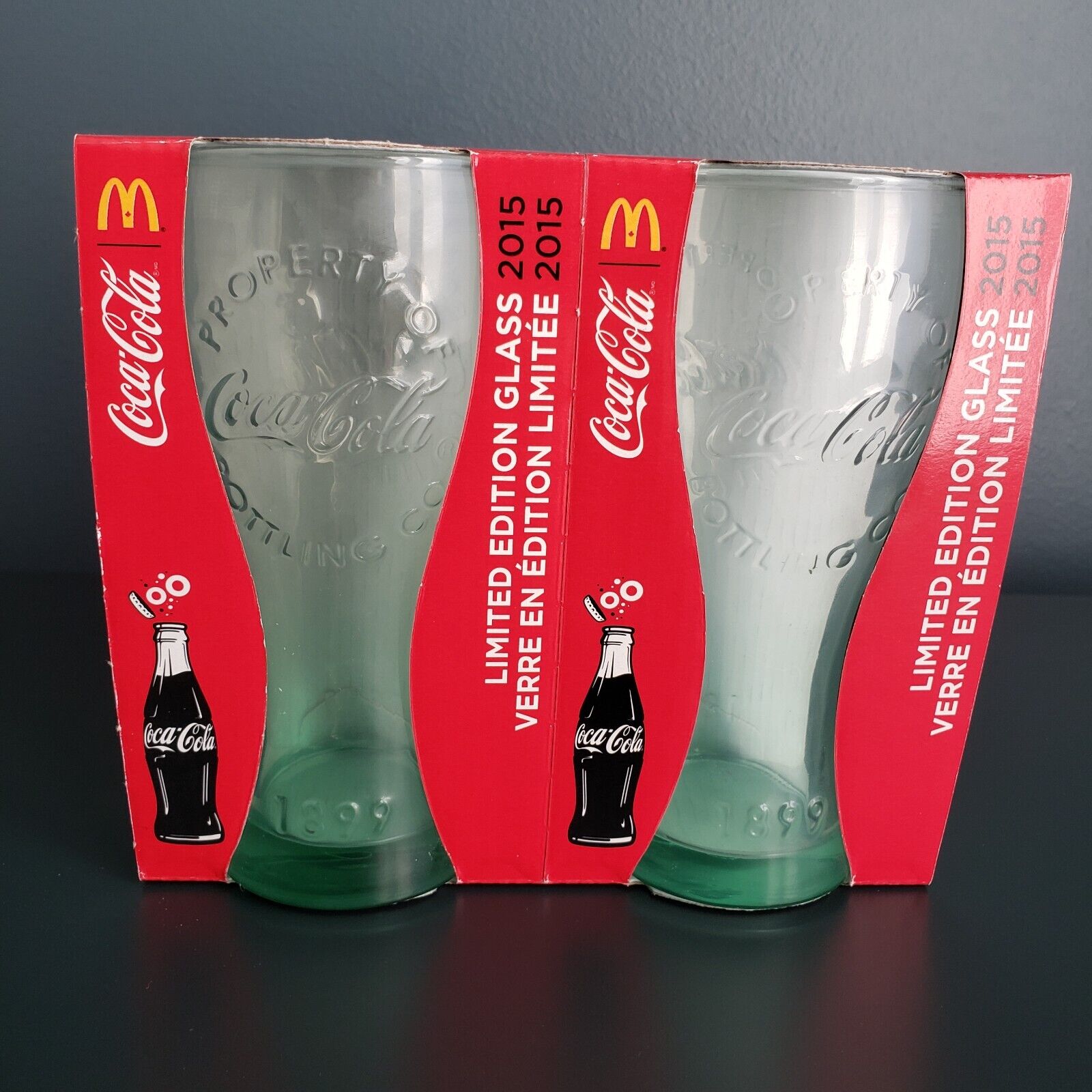 Coca-Cola 2015 McDonalds Coke Glass - Limited Edition NIB Coca-Cola 2015 McDonalds Coke Glass - Limited Edition NIB