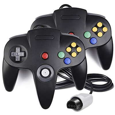 Lot Of 2 Pack N64 Controller Classic Wired N64 64-BIT Gamepad For N64