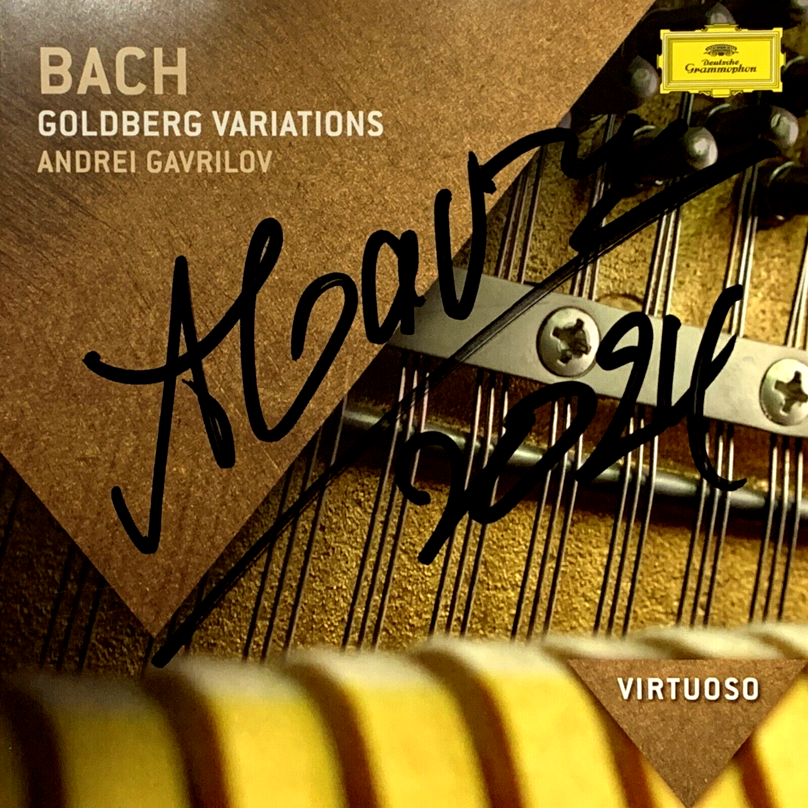 Signed by ANDREI GAVRILOV Bach Goldberg Variations DGG CD