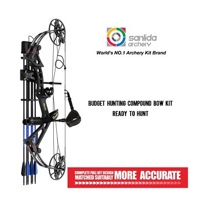 Sanlida 2024 New Dragon X7 Ready to Hunt Compound Bow Package for Adults, Arc...
