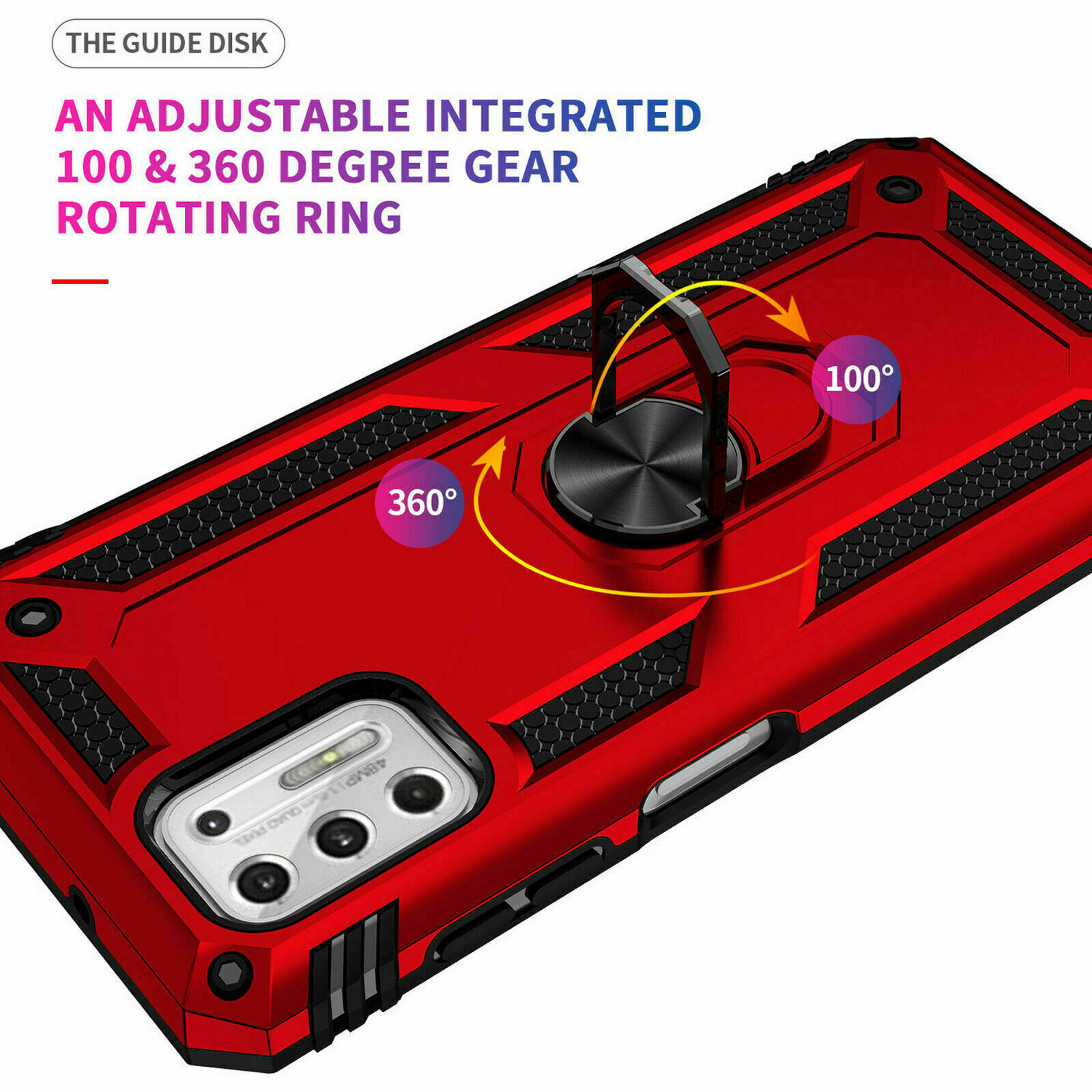 For Samsung Galaxy A54 5G Case Ring Kickstand Cover + Tempered Glass Screen