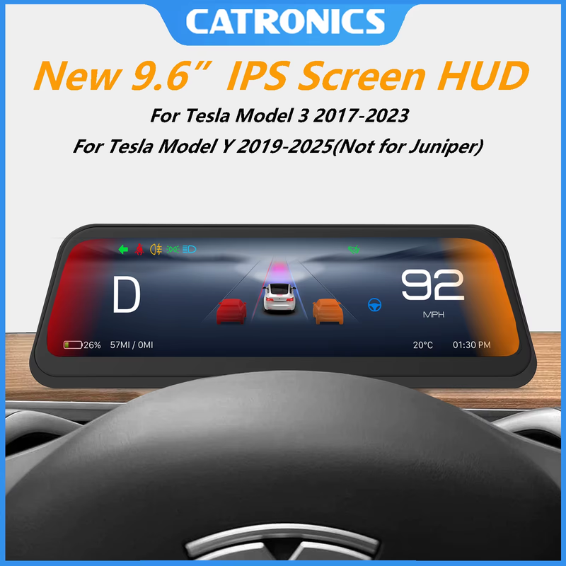 NEW 2025 9.6" Head Up Display for Tesla HUD for Model 3 2017-2023 Y 2019-2025 Ea