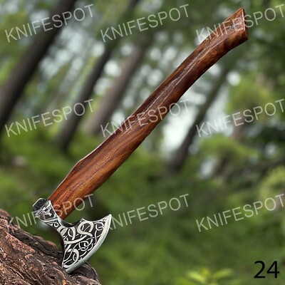 Axe - Viking Axe Handmade Carbon Steel Camping Axe, Tomahawk Axe Hatchet Camp Ax