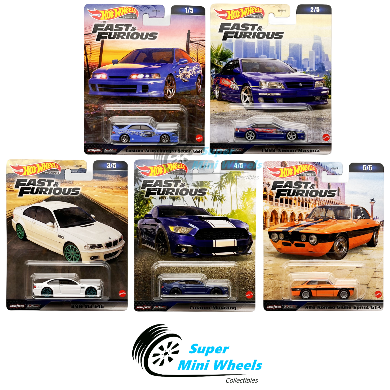 2023 Fast & Furious C Case Set Of 5 Cars [in-stock]