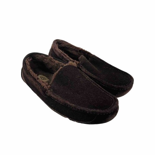 UGG Ascot Men&rsquo;s Suede Leather Wool Slipper Chocolate Brown 3233 Size 10