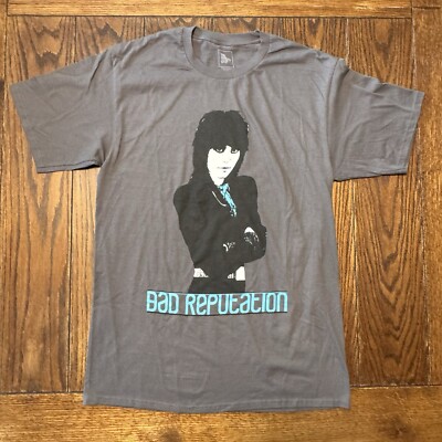 Joan Jett T Shirt Mens Size Medium The Thread Shop Gray Female Punk Rock
