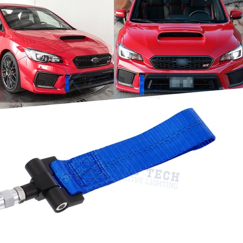 Blue JDM Style Aluminum Tow Hole Rod Towing Strap Adapter For Subaru BRZ 2013-up