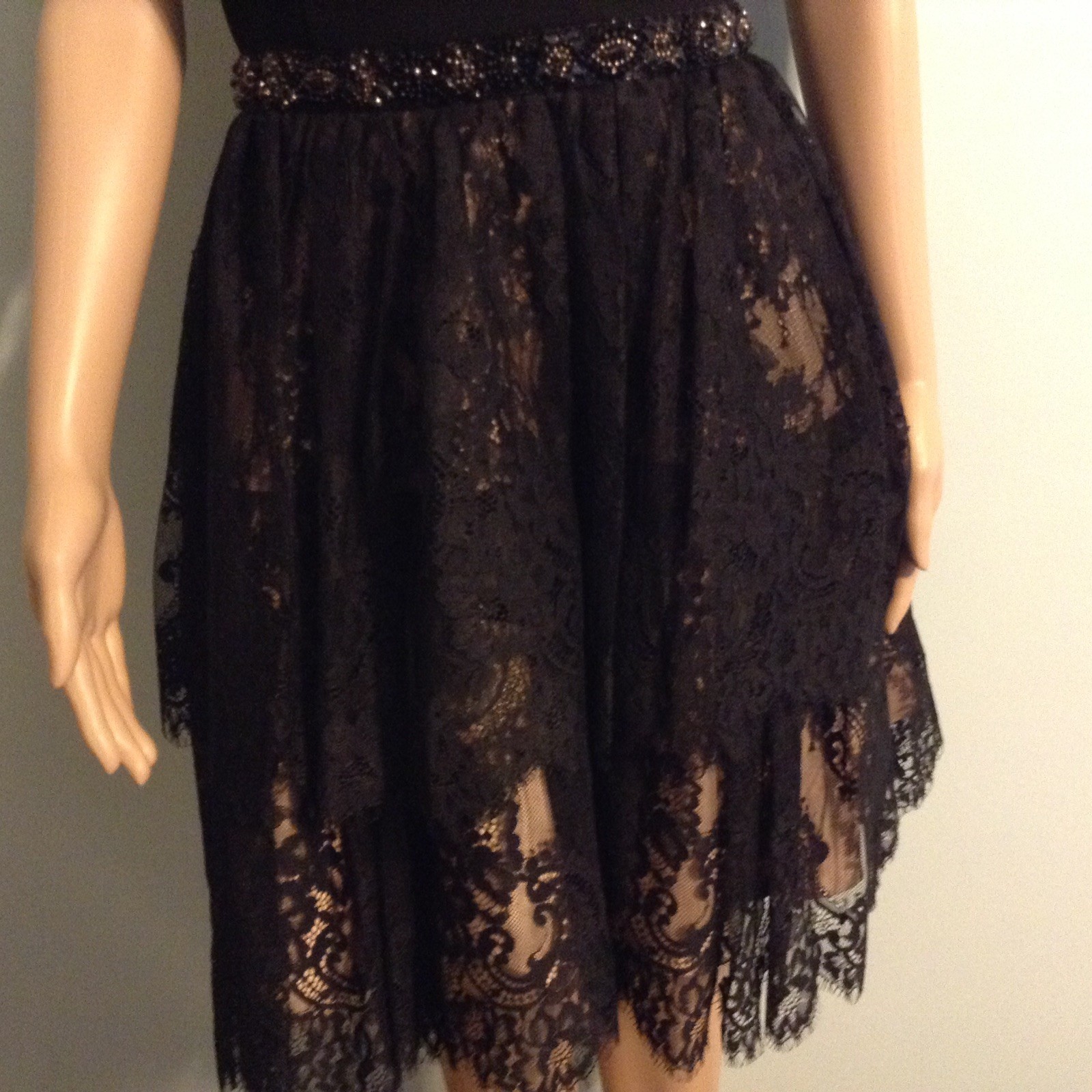 Sherri Hill Prom Dress Short Black Lace Size 4