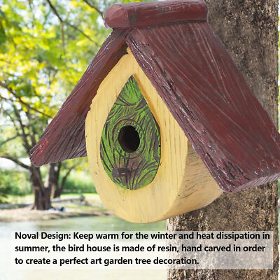 Bird House Garden Tree Decoration Hummingbird Synthetic Resin House HD