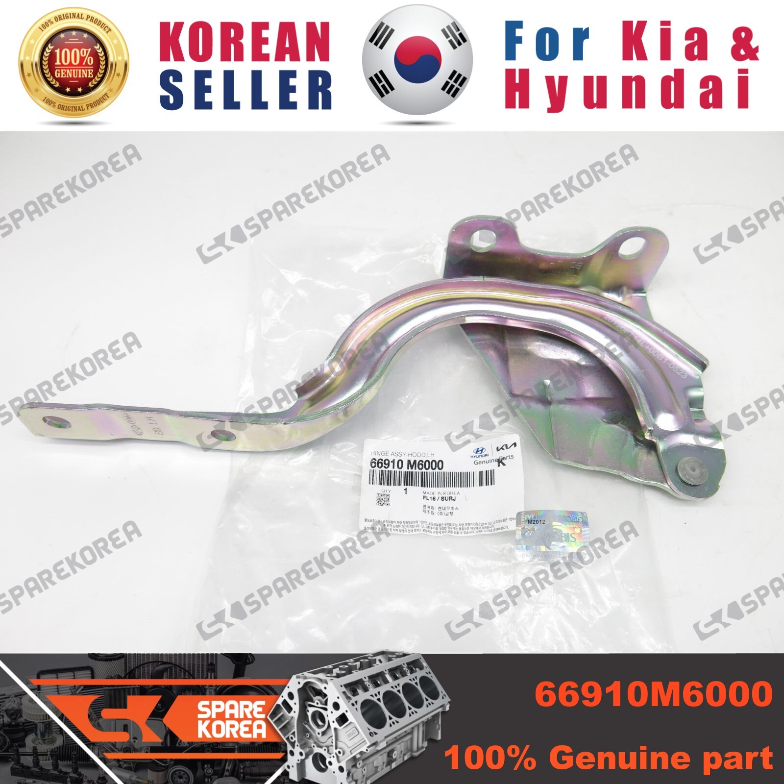 その他 kei Genuine/OEM 66910M6000 HINGE ASSY-HOOD,LH for Kia K3 18 | eBay