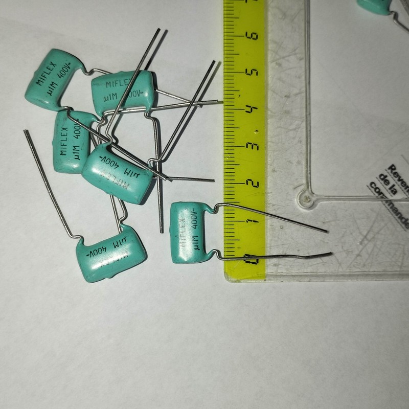 0.1 Uf Condensateur Polyester  400v  0.1uf      Lot 6 Pcs      Depf12h5/1