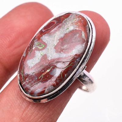 Crazy Lace Agate Gemstone 925 Sterling Silver Handmade Jewlery Ring Size 9