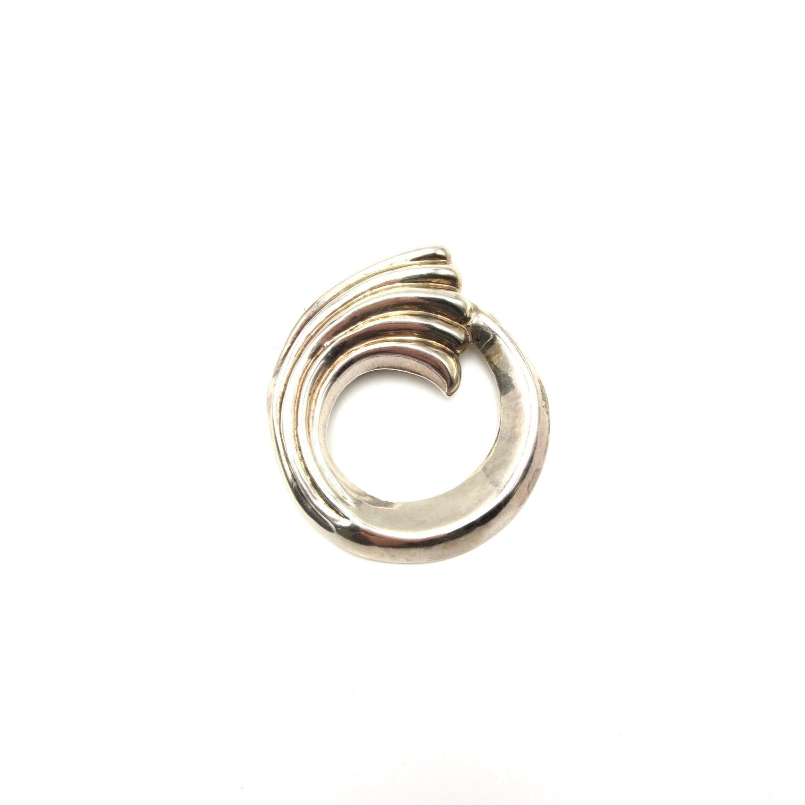 VTG Taxco Mexico 925 Sterling Silver Round Ocean Wave 2.5