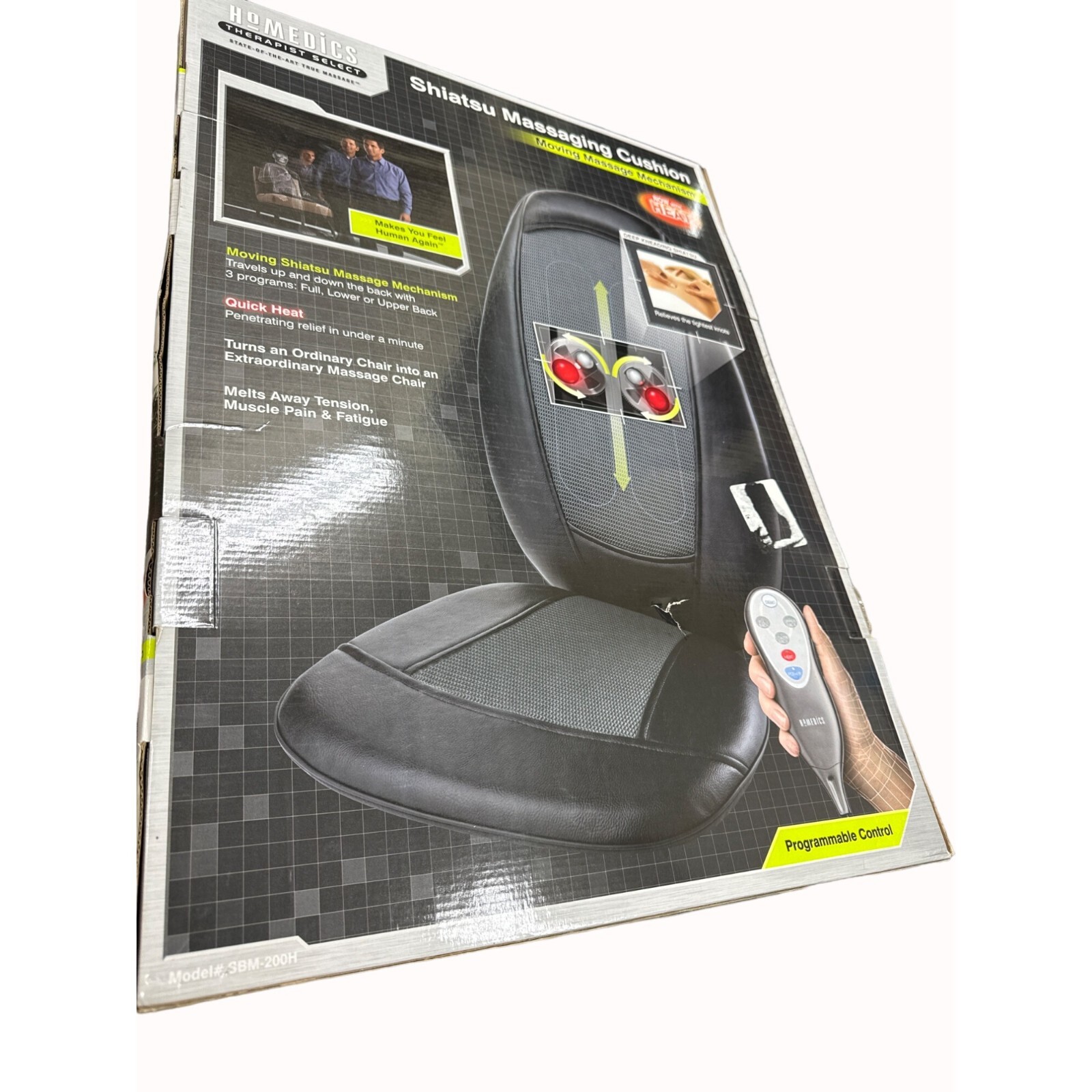 HoMedic SBM 200H shiatsu massaging cushion with heat & program control SKU 5320