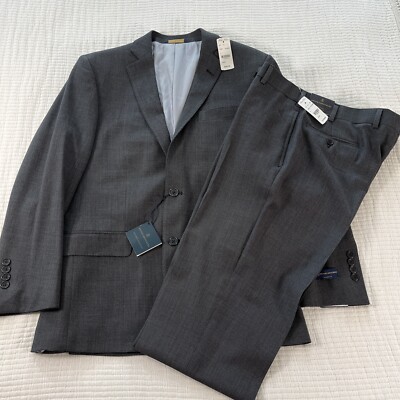 Brooks Brothers Suit Mens 38S 34x30 Gray Explorer Regent Fit Jacket Blazer Pants