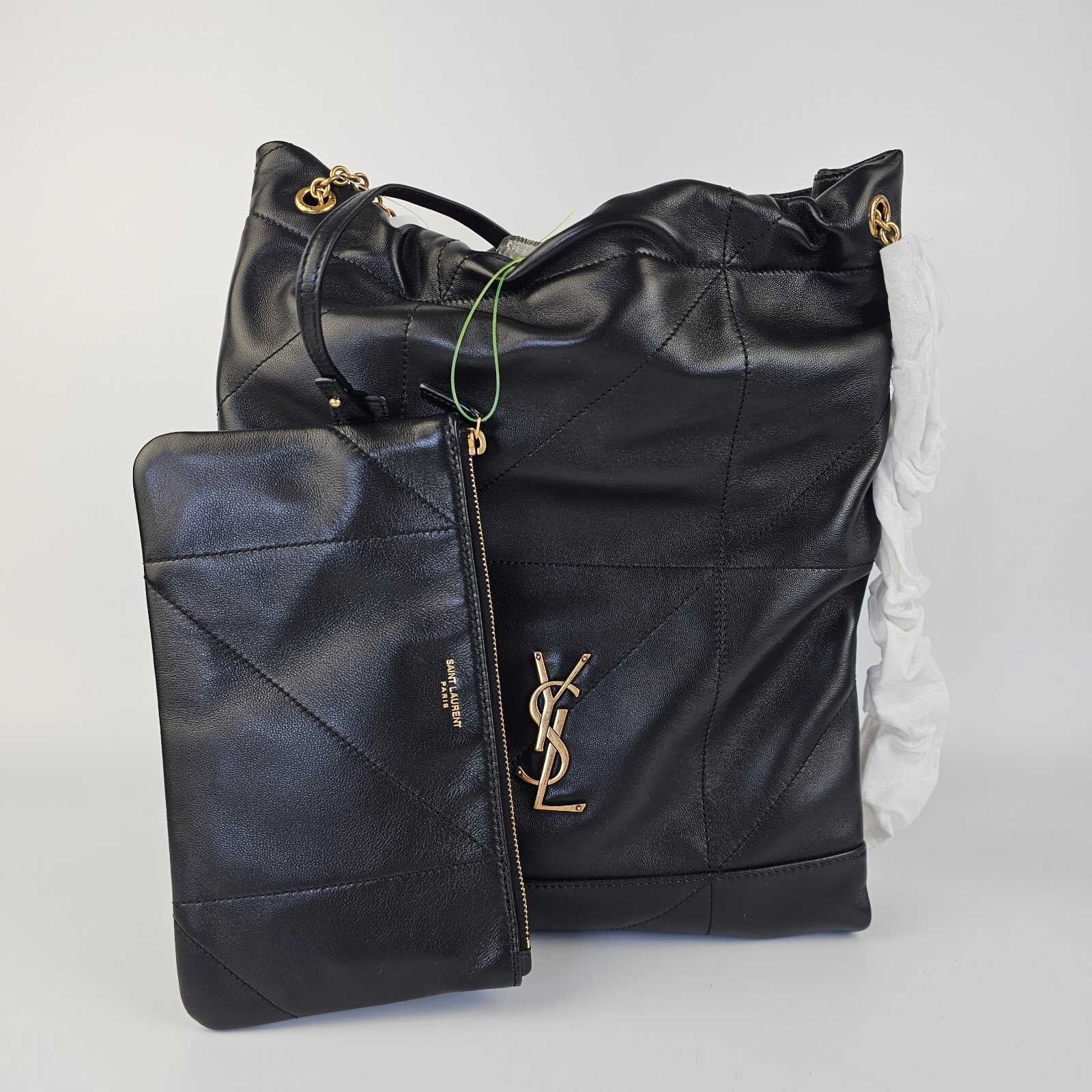 SAINT LAURENT Jamie 4.3 Pochon $3300 Black Leather Shoulder