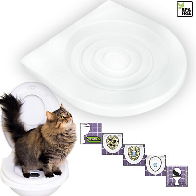 Katzen WC-Sitz Toiletten Training System Katzentoilette Katzenklo Toilettensitz