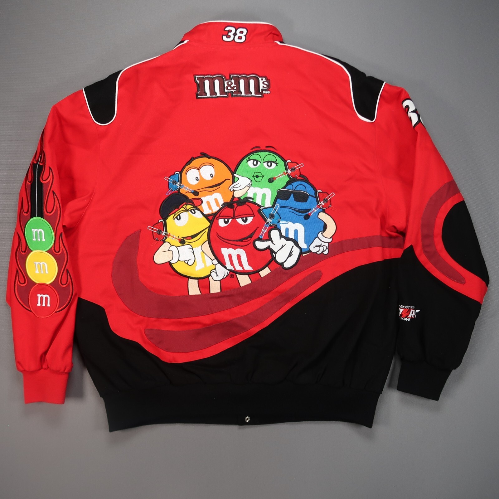 JEFF HAMILTON CHASE M&M'S レーシングジャケット 4XL Jeff Hamilton Jacket Men XXL Red Nascar M&Ms Racing
