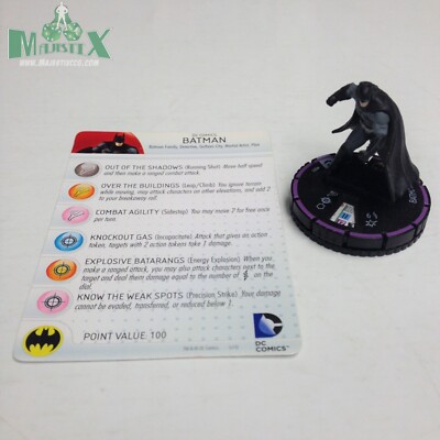 Heroclix Batman: Arkham Origins set Batman #001 Quick Start figure w/card!