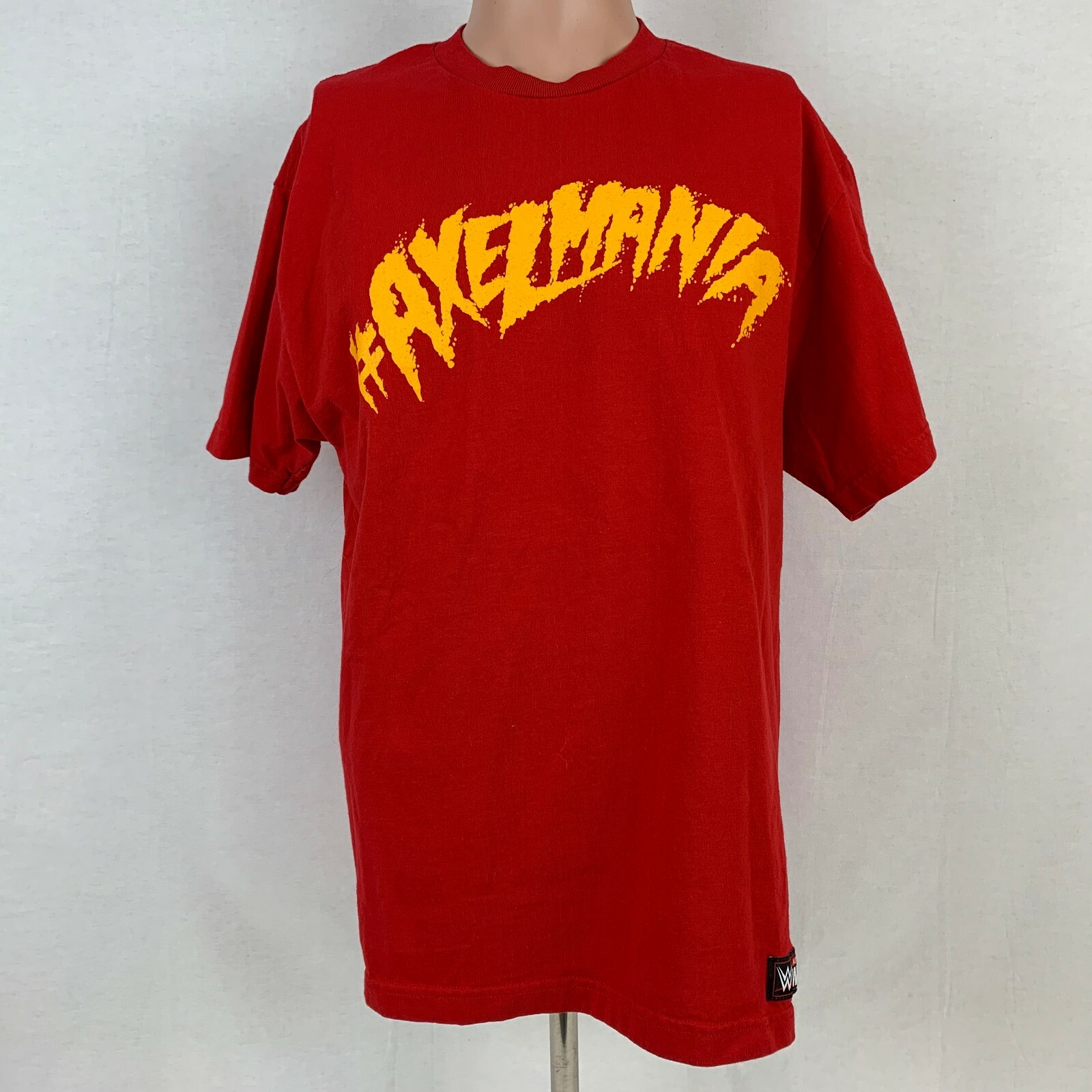 WWE Authentic Curtis Axel Axelmania T-Shirt Size L Raw Smackdown Hulk Hogan Mens