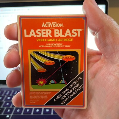 Atari 2600 Laser Blast - Video Game Cover Trading Card (new)
