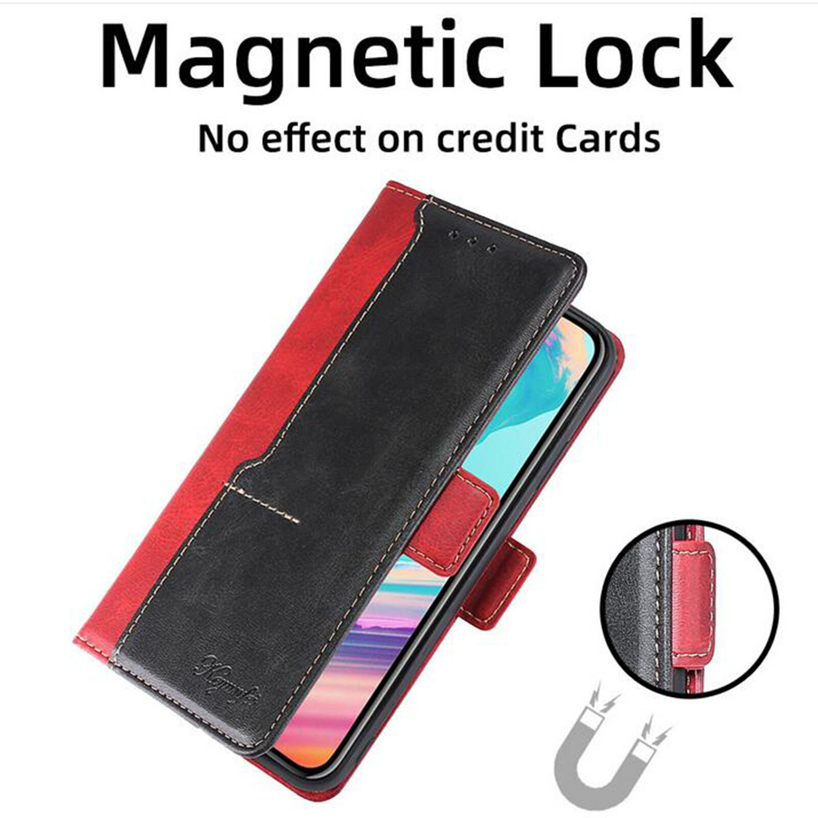 Cubot X30 PU Wallet Cellphone Case Contrast Color Case Cover