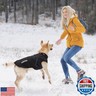 Warm Dog Coat: Winter Jacket With Built-in Harness - Fleece Coat With Reflective Stripes, Waterproof Vest for Cold Weather - Small Medium Large Dogs, Black M