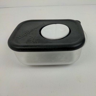 Tupperware Microwave ROCK-N-Serve 1 Cup Black Acrylic #3387A