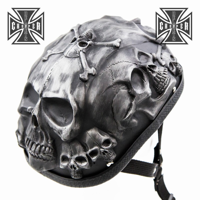 Skull in Motorcycle Helmet vector