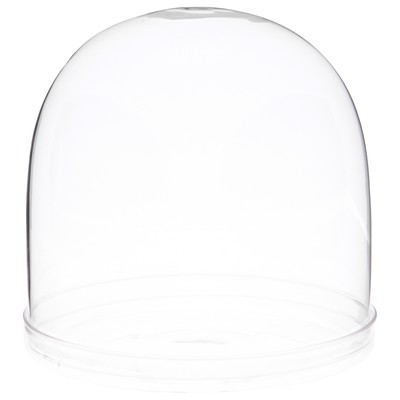 Plymor 5.5'' x 5.5'' Glass Display Dome Cloche (Clear Glass Tray Base), Pack of 8