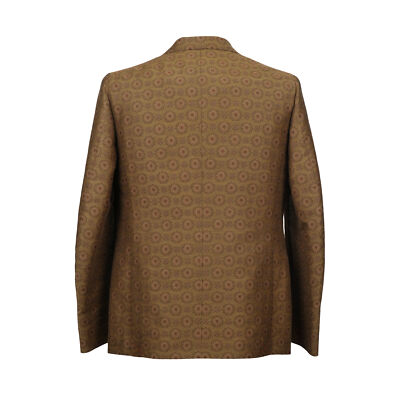 Pre-owned Isaia Men's Wool Blend Jacquard Sports Coat/blazer Drop 8 In Multi