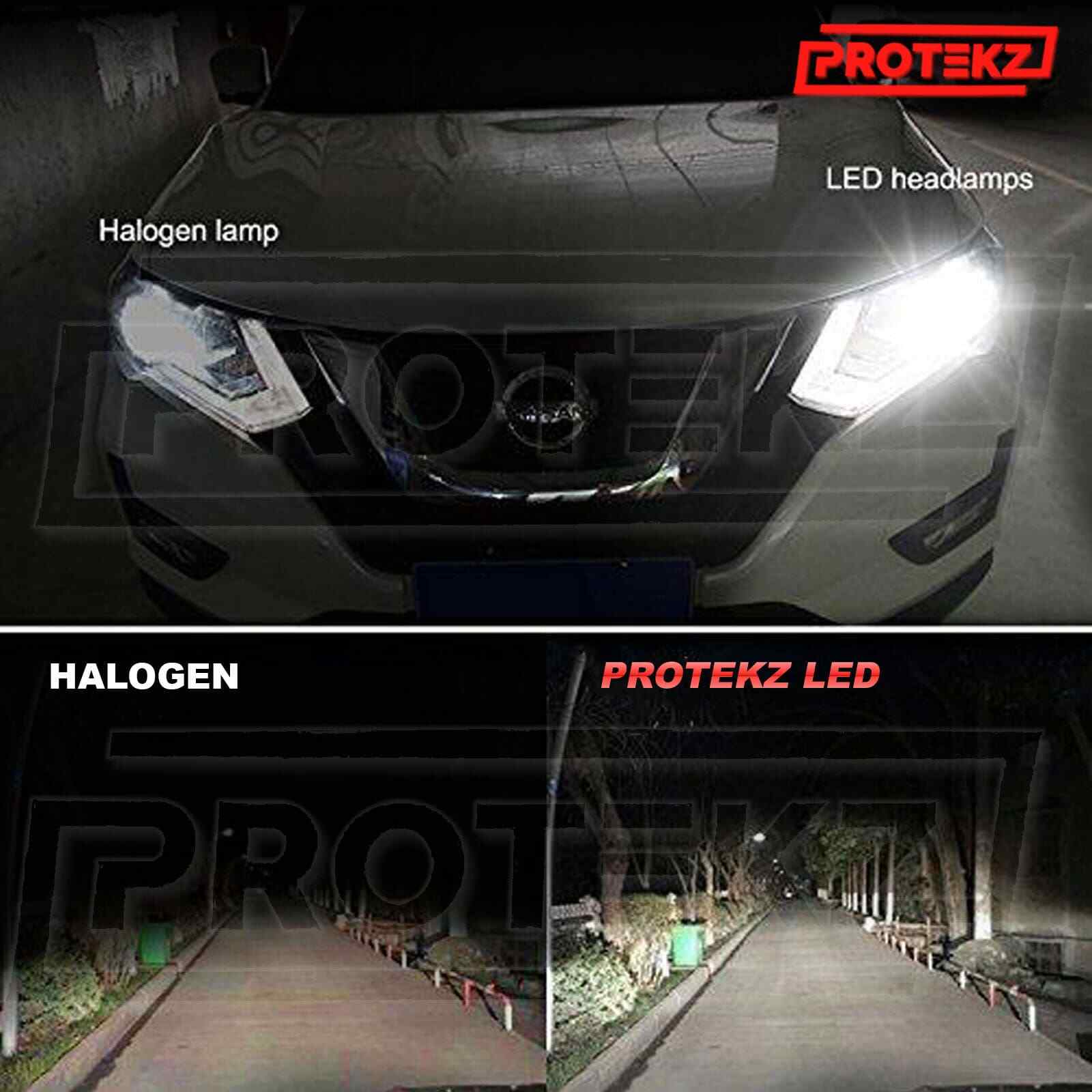 LED Fog Light Kit Protekz H11 6000K Bulbs for 2007-2010 Ford EDGE