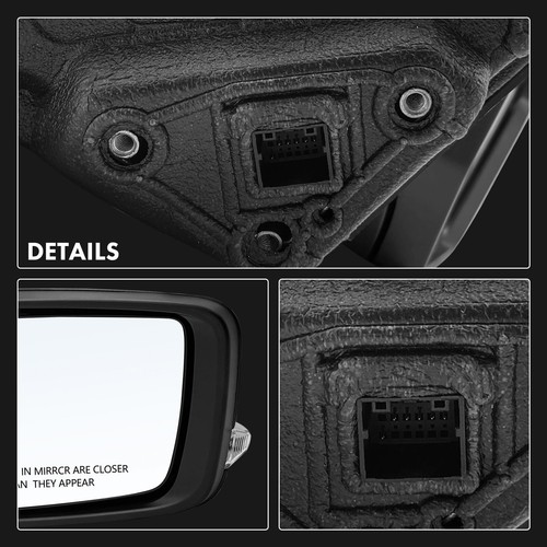 Passenger Black Mirror with Power Glass Adjust for Chevrolet Impala 2014-2020