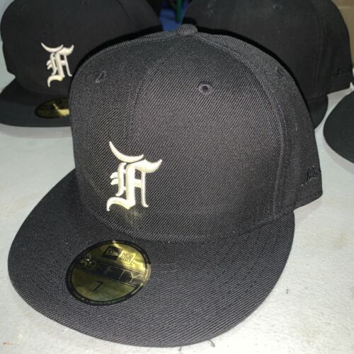 BLACK Fear Of God Size 7 59Fifty New Era Hat Fitted Cap
