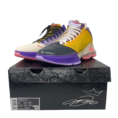 Nike Lebron XIX Low LA Lakers Gold Men Basketball Shoes DO9829-500 Size 11 NEW