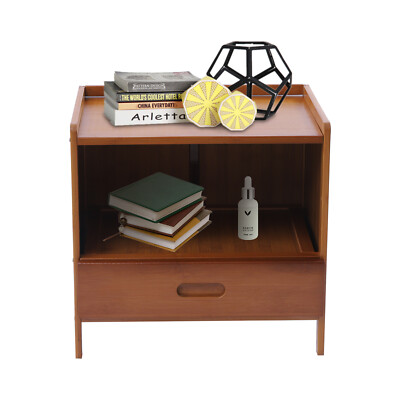 Accent Side End Table Night Stand With Drawer Bedroom Living Room Bamboo LARGE