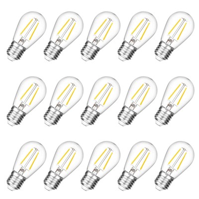 Shatterproof S14 Replacement LED Light Bulbs, 2W, Equivalent to 11-25 Watt, W...