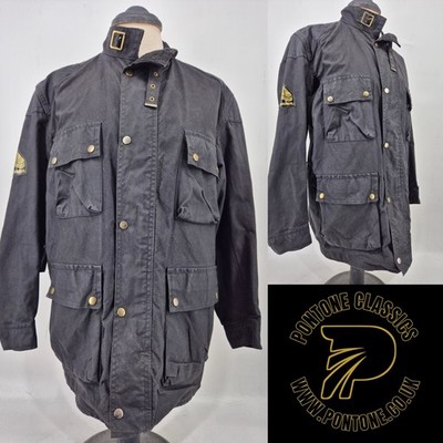 Krawehl Vintage Wax Jacket Black XL Mens