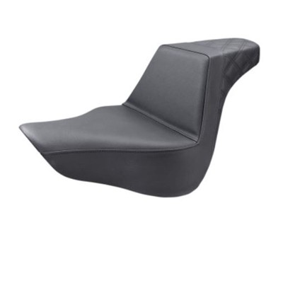 Saddlemen Step Up Seat - Passenger Lattice Stitched - Black 818-27-173
