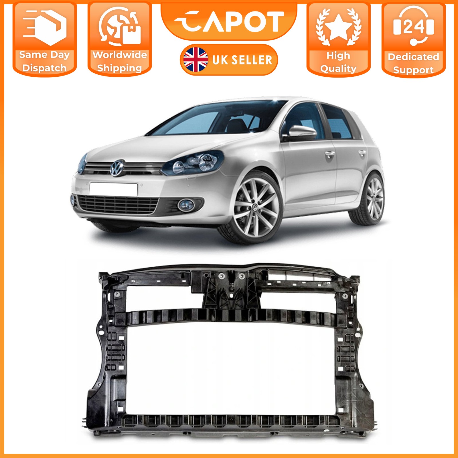 Front Slam Panel Radiator Support for VW Golf Mk6 2008-2013  1K9805588 5K0805588