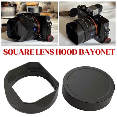 Square Bayonet Lens Hood W/Cap for Sony RX1R RX1RM2 FE 55mm F1.8 Replace LHP1