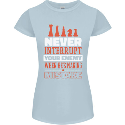 Funny Chess Never Interrupt Your Enemy Womens Petite Cut T-Shirt