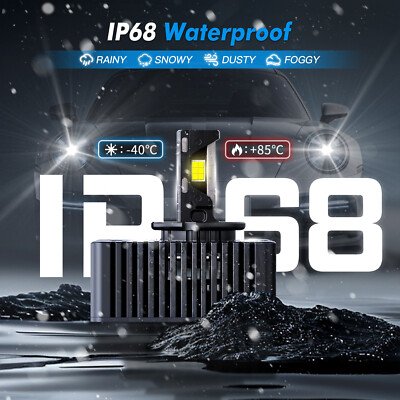 BEVINSEE D5S LED Headlight Bulbs High/Low Beam 6000K Bright 8000lm HID Replace