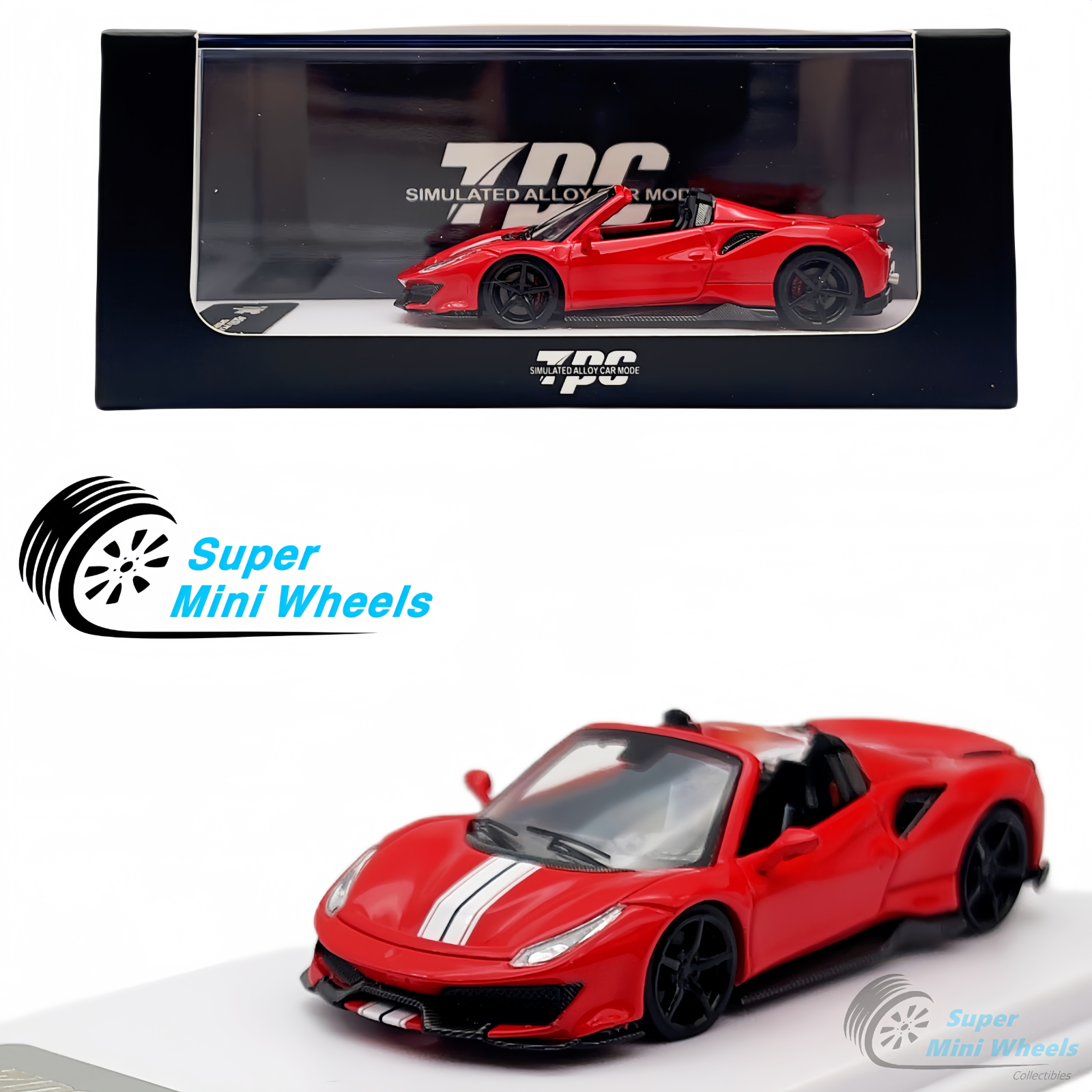 TPC 1:64 488 Pista Spider Red with Sticker | eBay