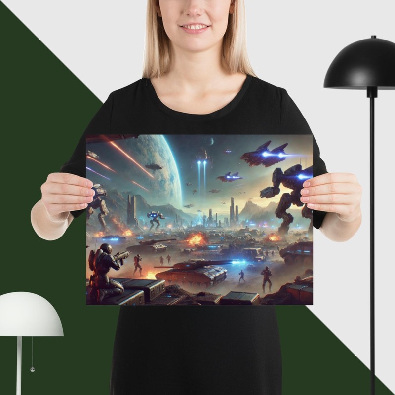 ai generated sci-fi battle