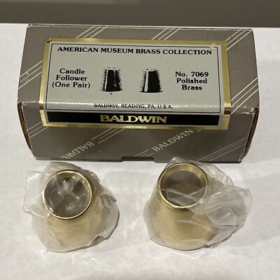 Baldwin Candle Followers American Museum BRASS Collection #7069 One Pair - NEW