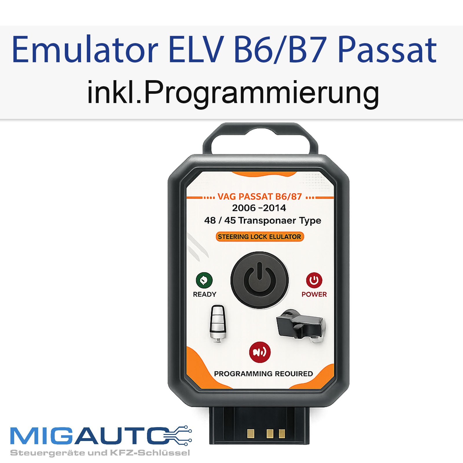 Für VW Passat CC 3C B6 B7 Lenkradsperre Schloss Emulator ELV inkl Programmierung
