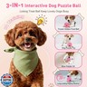 Interactive Dog Frozen Treat Toys, Dog Puzzle Enrichment Ball to Keep Them Busy, Slow Food Training, Durable Rubber Chew Dispensing Toy, Freezable Fillable Ball, for Small Medium Large Dogs (Pink)